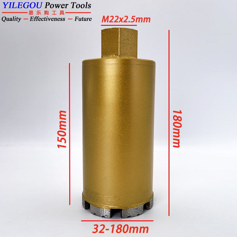 180mm Бриллиантовые коронки. Диаметр 32 40 63 76 120 127 мм мокрое алмазное долото с адаптером SDS. Буровые коронки используются для бурения железобетонных и мостовых скважин.