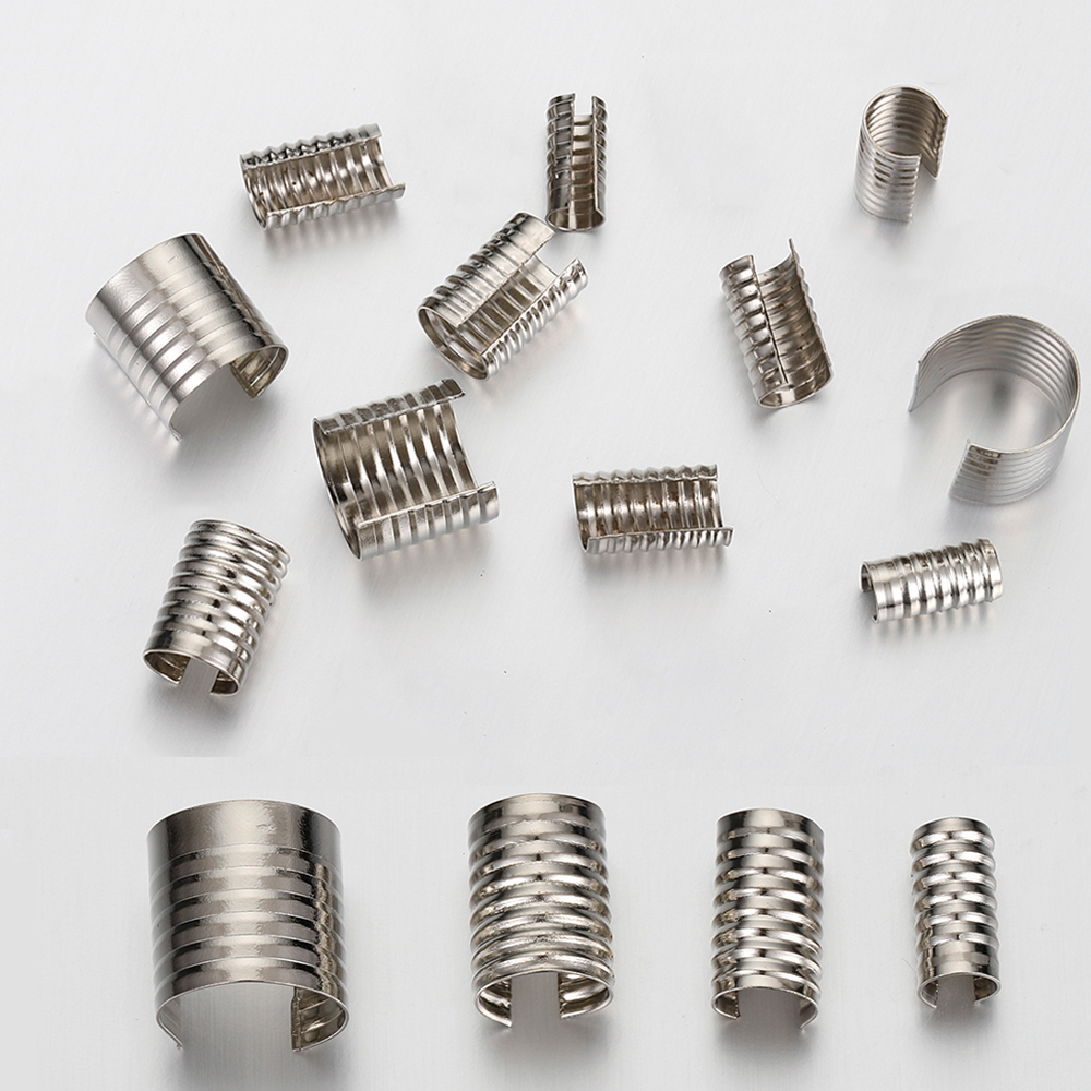 100pcs/lot Cord End Caps Metal Crimping String Cord Fastener  Leather Clip for Jewelry Making Components DIY Handmade Supplies