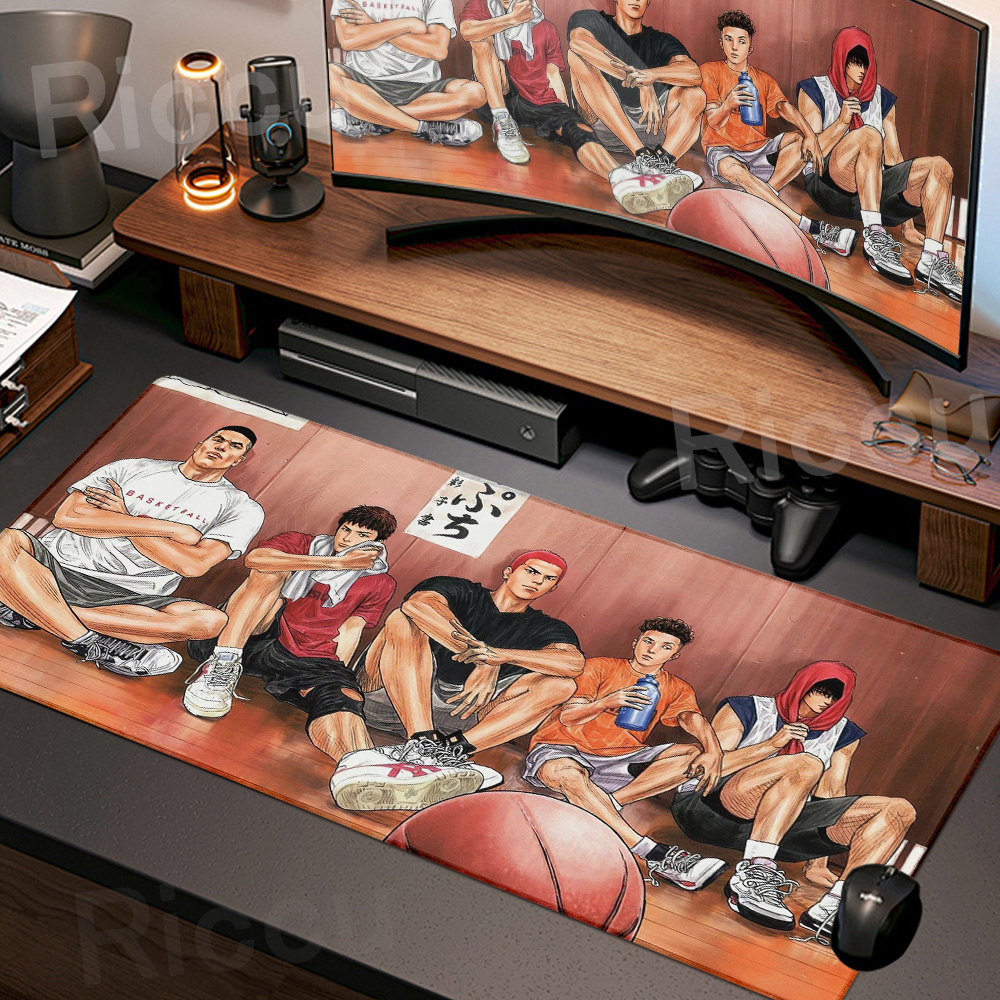 Tapis de souris Anime Slam Dunk, pour sport, basket-ball, bureau, HD, pour clavier de jeu étendu, grand tapis de souris pour Gamer