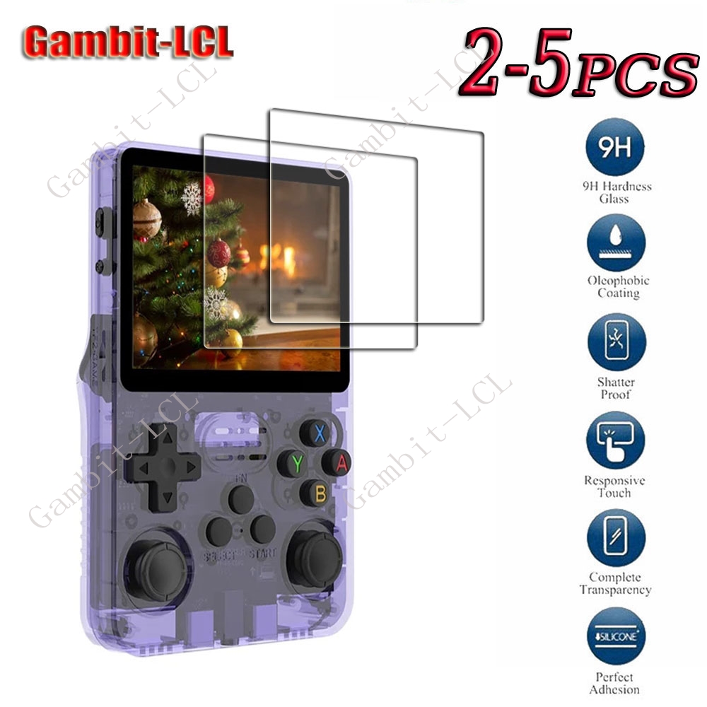 2-5 uds 9H HD vidrio templado Original para R36S 3,5 pulgadas reproductor juegos en datos Frog R36S película protectora de pantalla