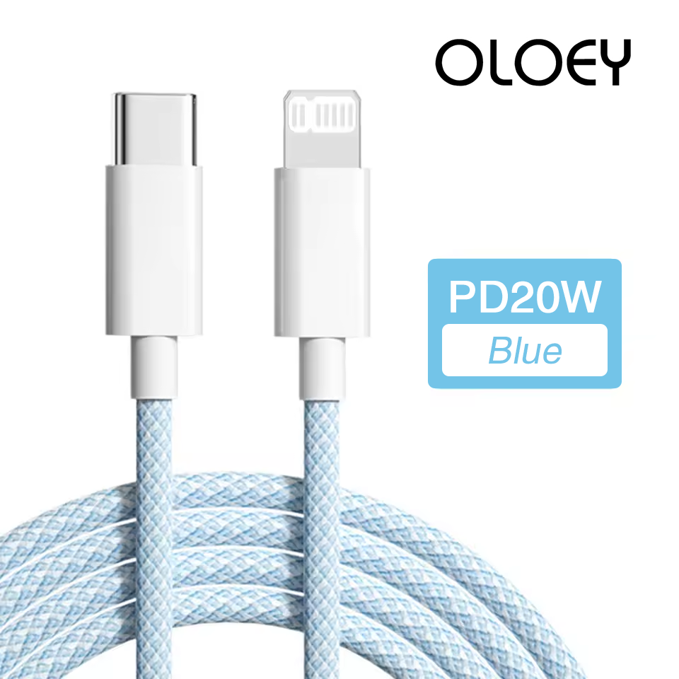 PD 20W USB-C Charging Cable For iPhone 14 13 12 11 Pro Max Xs 8 Plus iPad 3A Fast Charging Cord Lightning Data Cable For iPhone