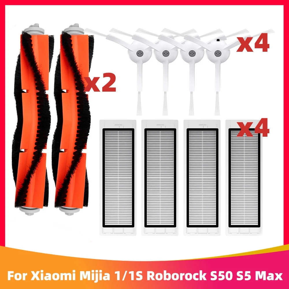 Para Xiaomi Mi Robot aspirador 1a generación/2/1S, SDJQR01RR SDJQR02RR SDJQR03RR Roborock E4 E5 S4 Max filtro de Cepillo Lateral principal