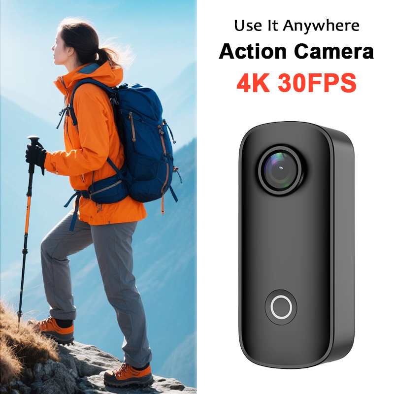 SJCAM C100 / C100Plus Mini Thumb Camera 1080P30FPS / 4K30FPS H.265 12MP 2.4G WiFi 30M Waterproof Case Action Sport DV Camcorder