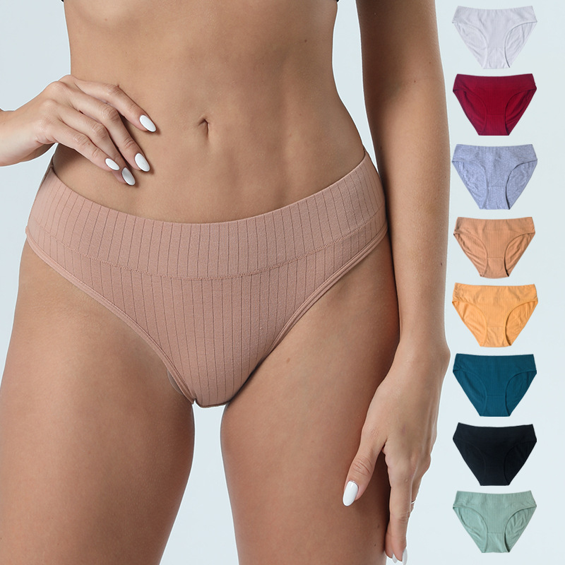 2 unids/set de bragas de algodón sin costuras de talla grande para mujer, ropa interior diaria, calzoncillos sexis de costilla para mujer, bragas cómodas para niñas, lencería 835