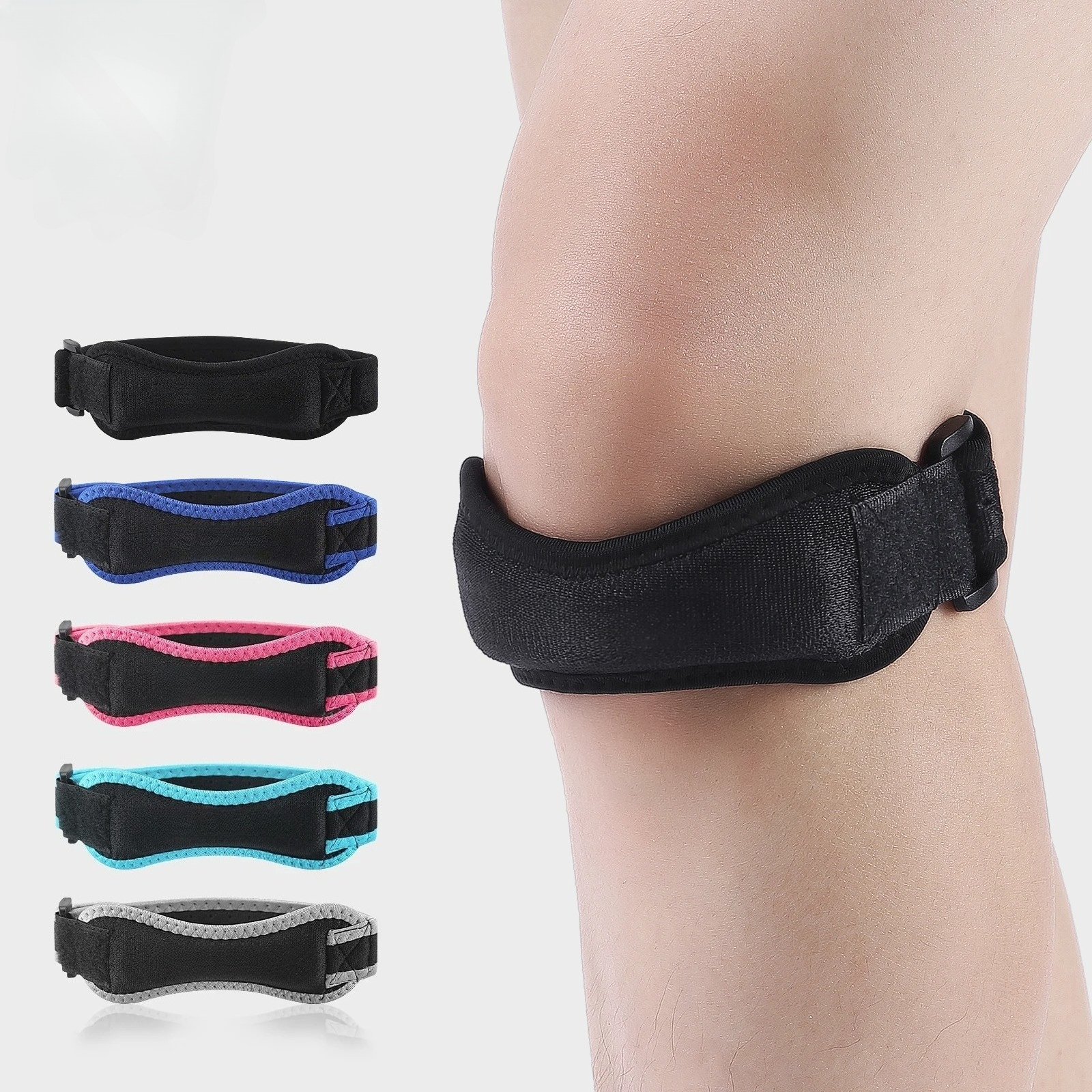 Rodillera para tendón rotuliano, rodillera ajustable con absorción de impacto, rodillera de compresión para baloncesto, 1 unidad