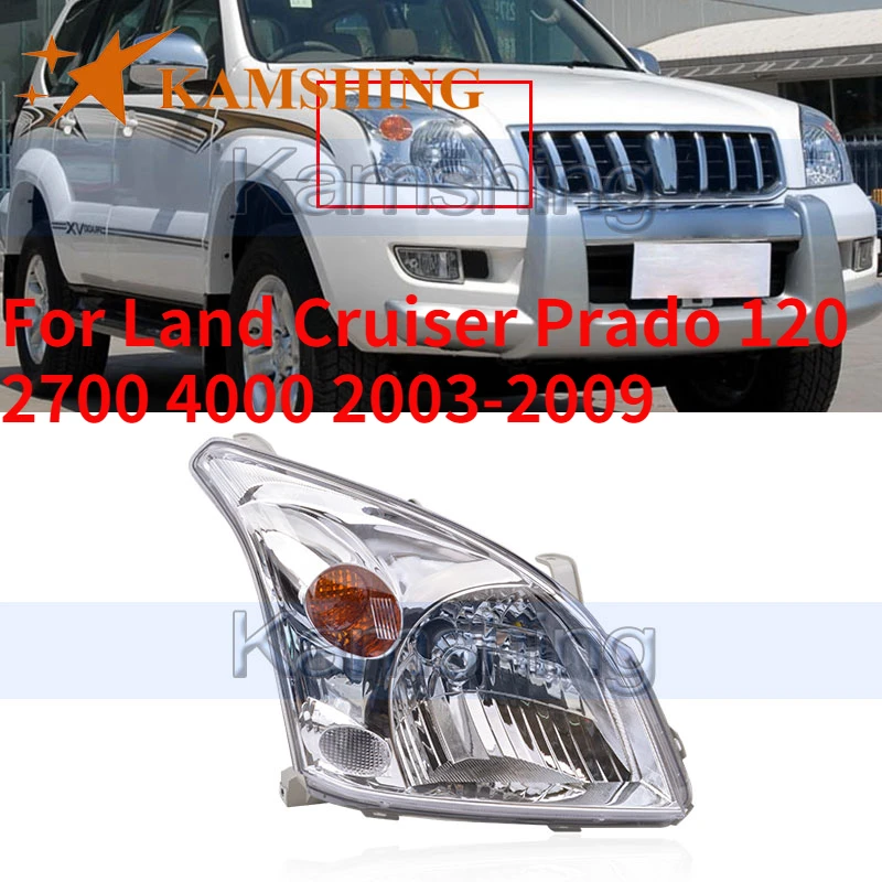 CAPQX Untuk Land Cruiser Prado 120 2700 4000 2003-2009 Bumper depan lampu depan lampu depan lampu depan