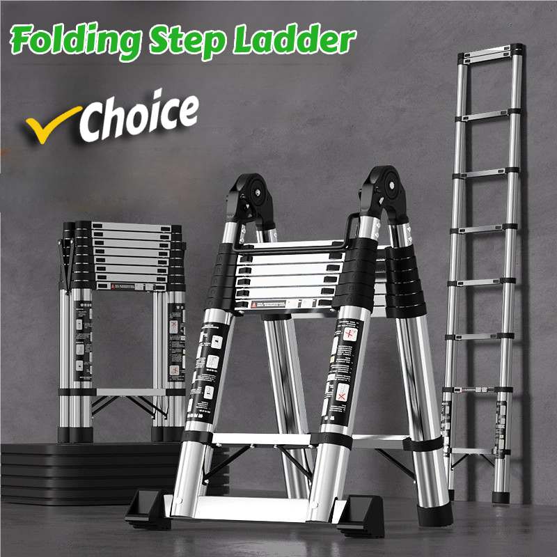 Stainless Steel Telescopic Ladder Portable Folding Ladder Bamboo Ladder Multi Home Use Herringbone Ladder Lifting Step Ladder