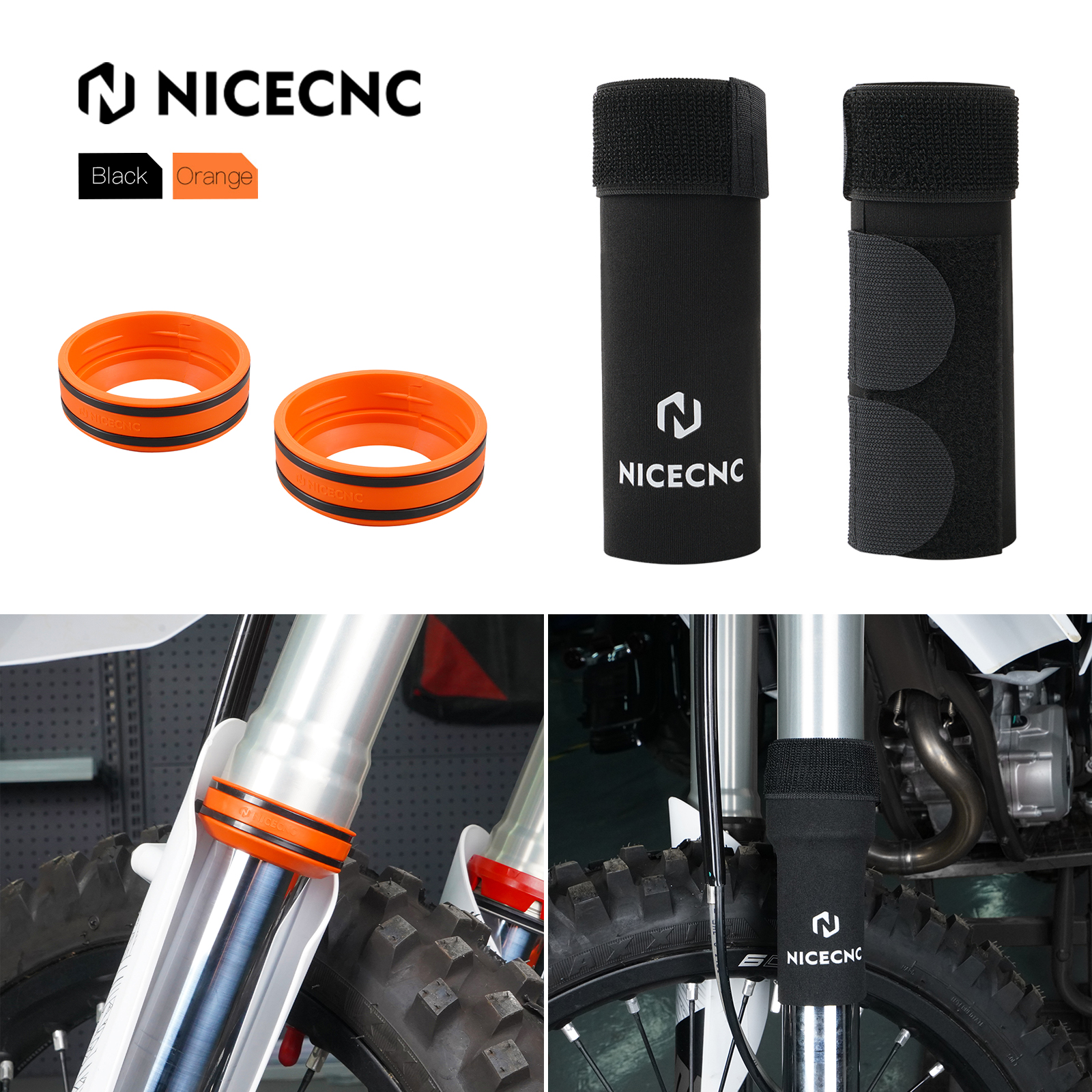 NICECNC для KTM EXC 300, передняя вилка, носок, грязевой скребок для KTM EXC-F 350 SX 125 SXF 450 XC XCW Husqvarna TE 300 Sherco SE 300