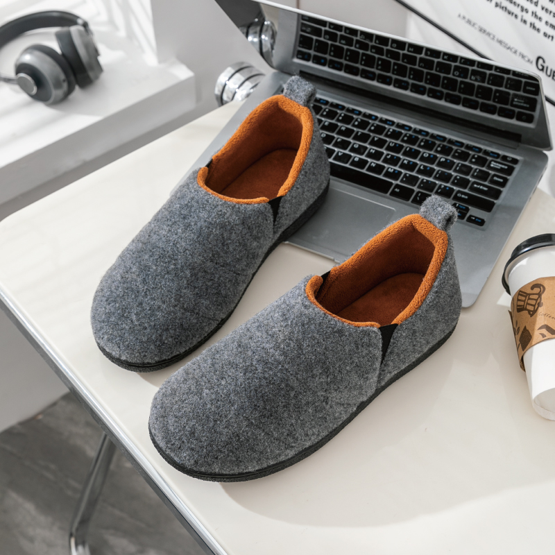 Zapatos de invierno con sonrisa para hombre, zapatillas cálidas a la moda para hombre, zapatos suaves antideslizantes para exteriores para hombre, zapatos clásicos de piel para hombre, zapatos para interior de casa