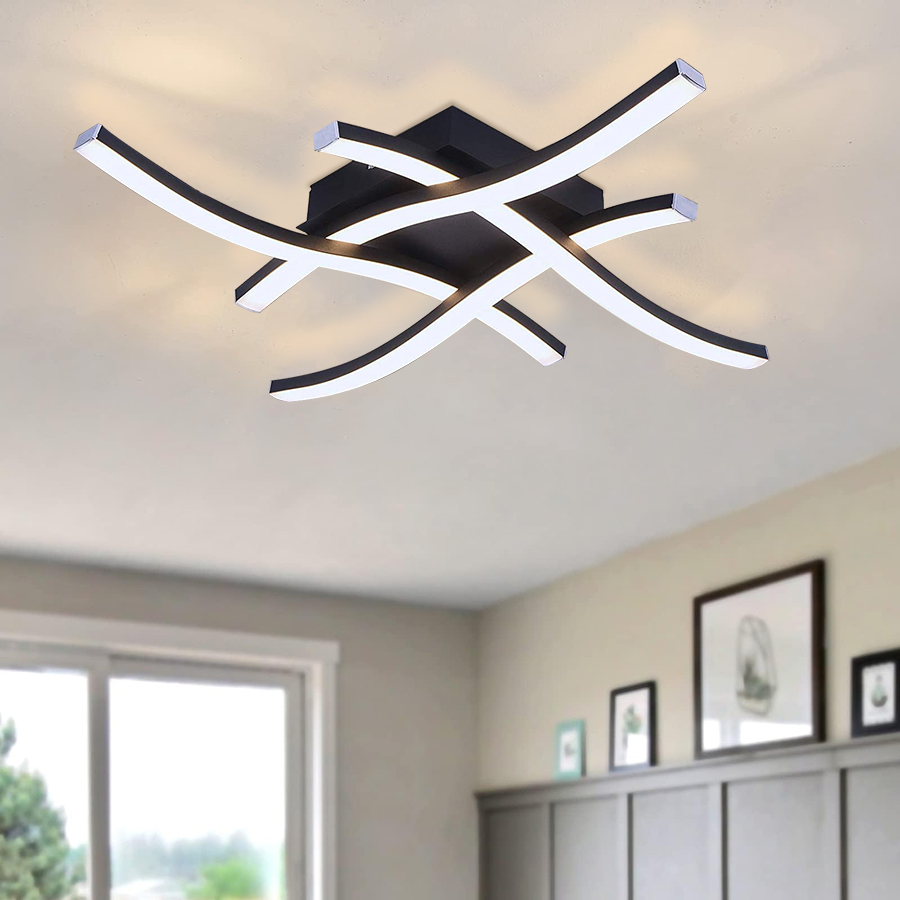 Neue moderne Kunst-Deckenanhänger mit dreifarbigem Licht, modernes Licht, Wohnzimmer, Esszimmer, Schlafzimmer, Flurbeleuchtungsanhänger