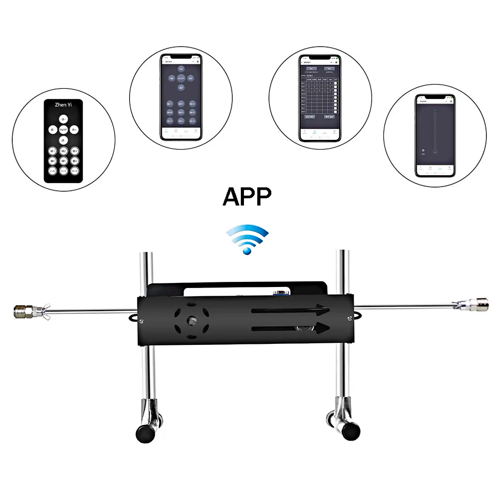 Machine sexuelle sans fil puissante de 200W, contrôlée par application, réglable à tous les angles, conception sans recul, avec moteur de 15 cm, machine à godemiché.