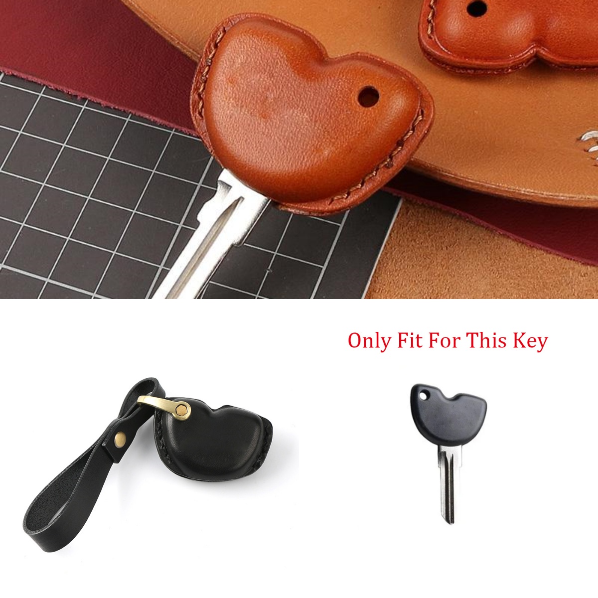 Étui pour clé de moto, coque en cuir, ouvre-serrure pour Vespa GTS LX LXV SPRINT PRIMAVERA 50 125 250 300 GTS 300ie S50