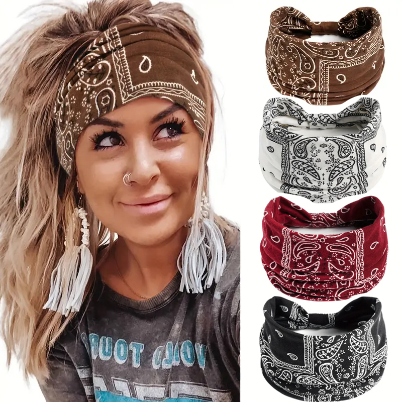 Bohemian Soft Twist Knotted Wide Edge Stirnband Frauen Sport Weiche Yoga Turban Bandana Kopftuch Bandeau Femme Pour Cheveux