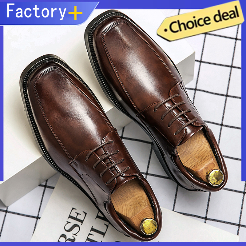 Sepatu Formal Pria Trendi Sepatu Brogue Berkualitas Tinggi Sepatu Bisnis Kasual Kantor untuk Pria Sepatu Kulit Formal Pesta Pernikahan Klasik Pria