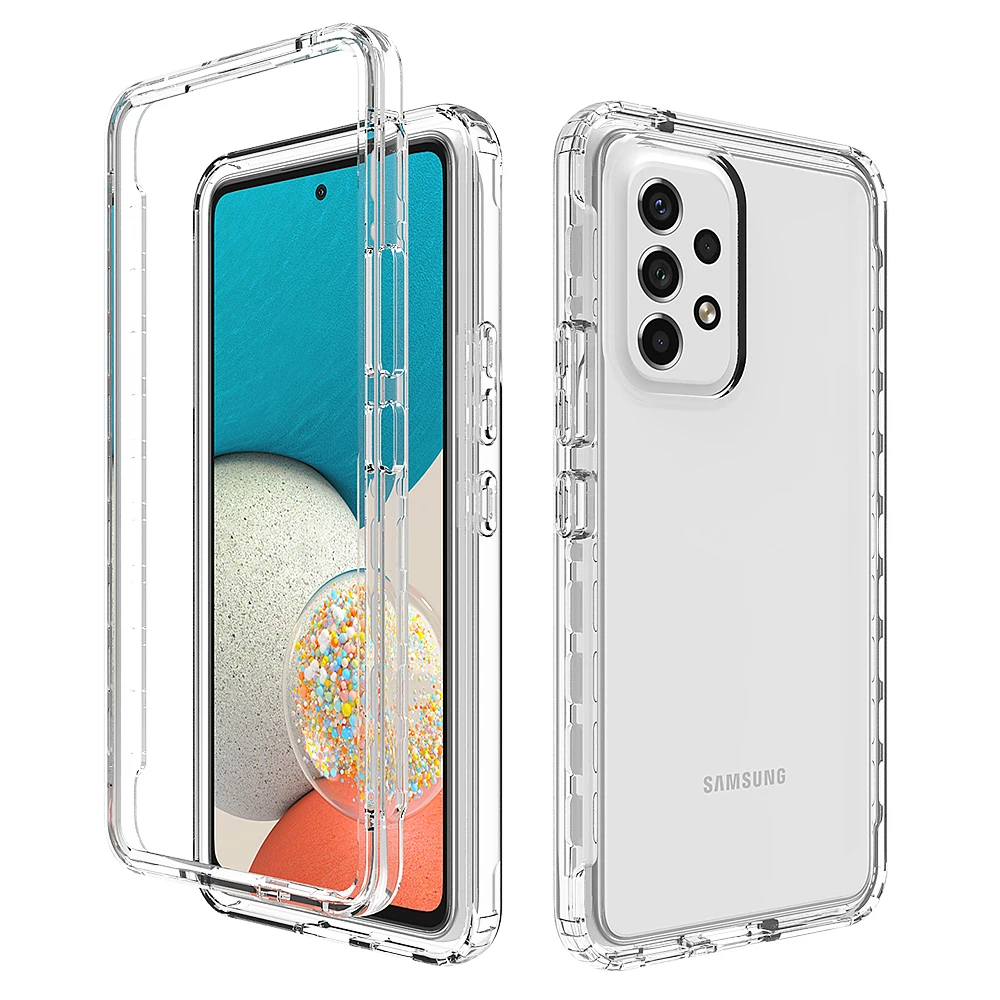 Selubung tahan goncangan untuk Samsung Galaxy, A53 A33 A23 A13 A12 A22 A32 A42 A52 A72 A51 A71 A21S TPU Cover belakang bening plastik