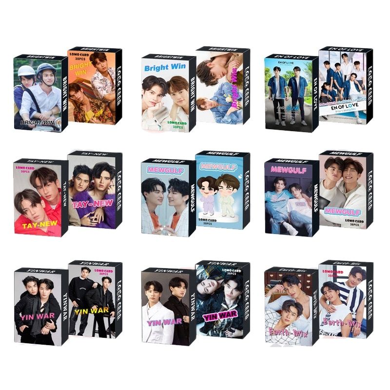 30 Sheets/Bộ Thái Lan Sao Mewgulf Earthmix YINWAR Lomo Thẻ Mini Bưu Thiếp Thẻ Ảnh Người Hâm Mộ Bộ Sưu Tập Photocards Quà Tặng