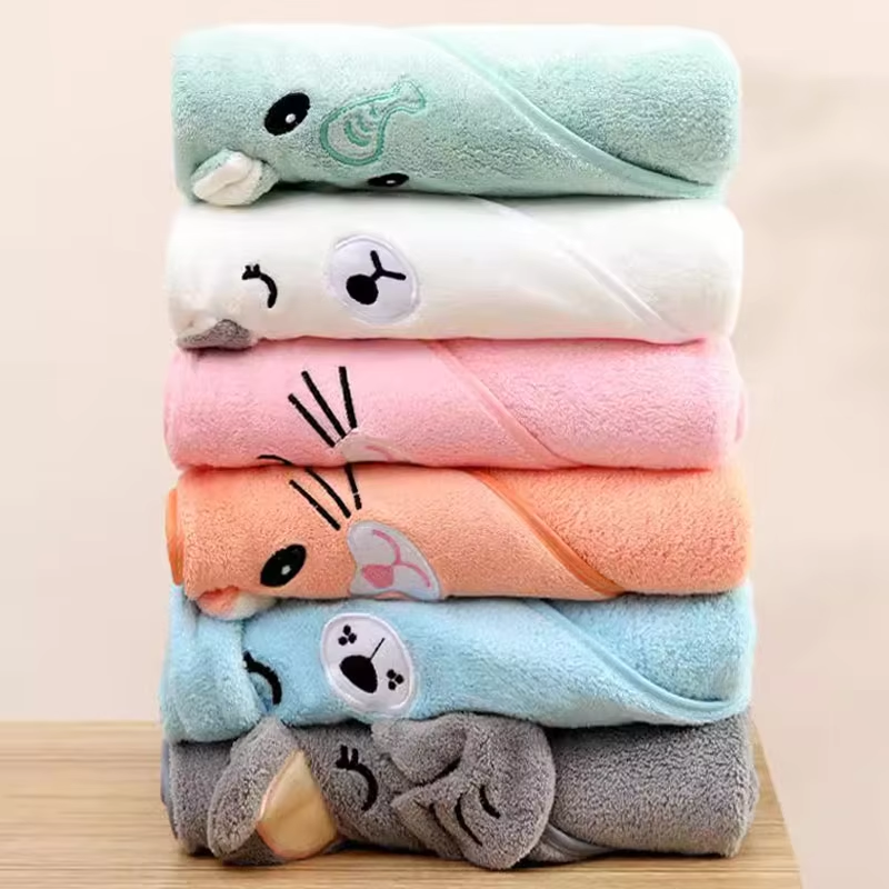 Linda Toalla de Baño para Bebé, Toalla Suave y Absorbente, Envoltura para Recién Nacidos, Mantas para Bebés Niñas y Niños