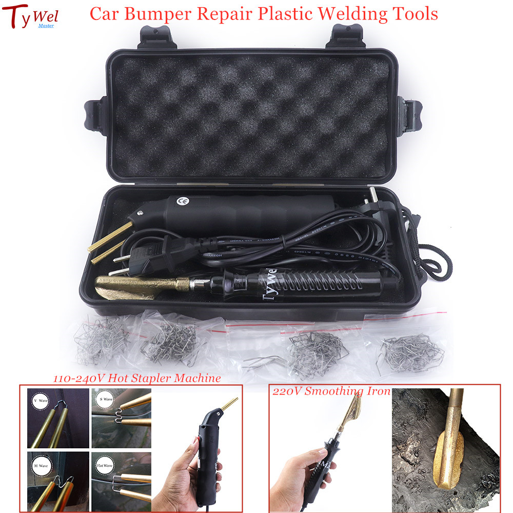Agrafeuse Professionnelle à Chaud de Type Fer à Souder, Pistolet pour Système de Réparation du Plastique, Pare-Choc, Carénage, Idéal comme Outil de Carrosserie Automobile