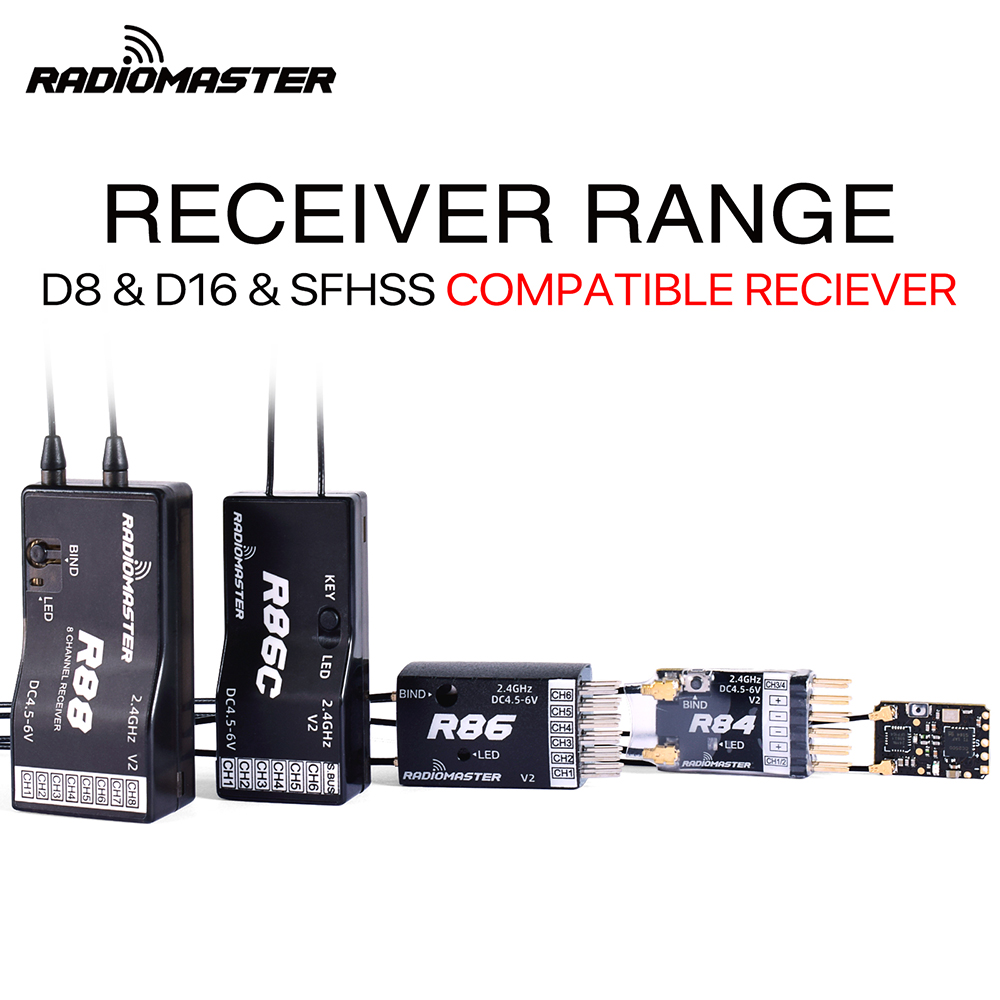 Горячий RadioMaster R81 R84 R86 R86C R88 R161 R168 2,4 ГГц через 1 км SBUS Nano-приемник, совместимый FrSky D8 TX16S, поддержка возврата RSSI