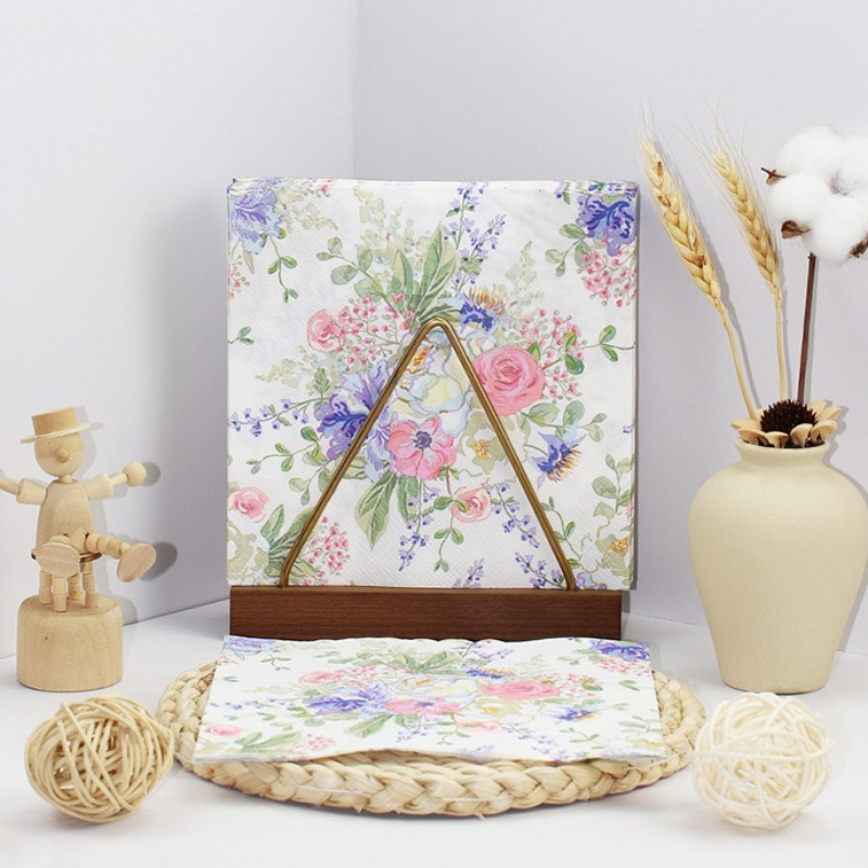 10/20pcs Floral Napkins for Dining Elegant Spring Flowers Paper Napkins for Wedding Party Easter Table Decor DIY Decoupage Paper