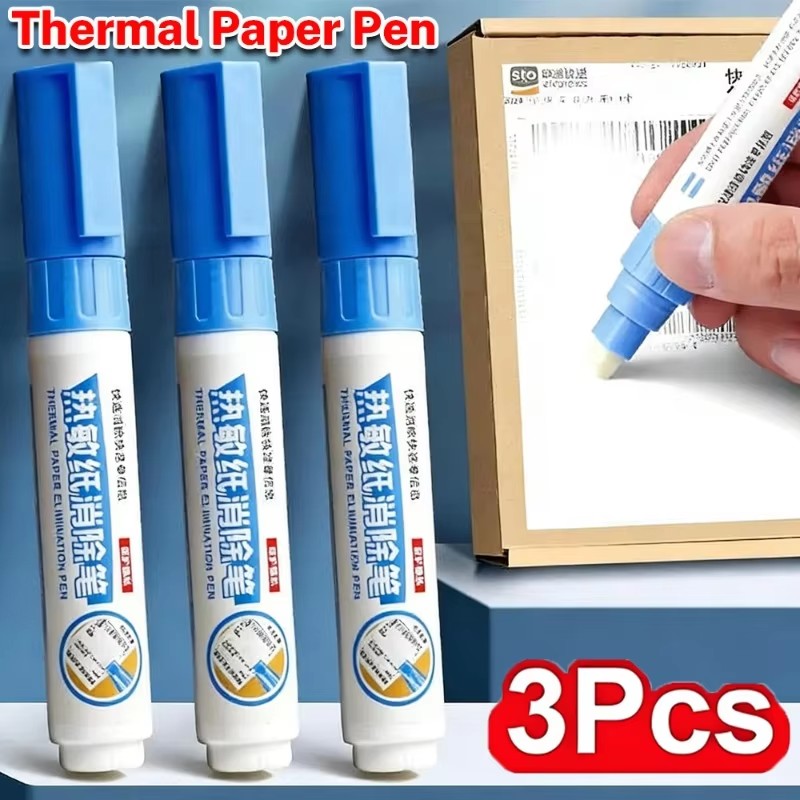 1/3PCS Thermal Paper Data Identity Protection Privacy ID Information Erasing Tool Thermal Paper Erasing Pen No Trace Eraser Pen