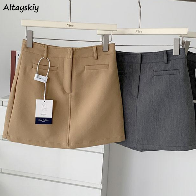 Gonne donna Office Lady elegante Skinny Sexy Fashion Solid All-match a-line stile coreano a vita alta estate femminile Ins popolare