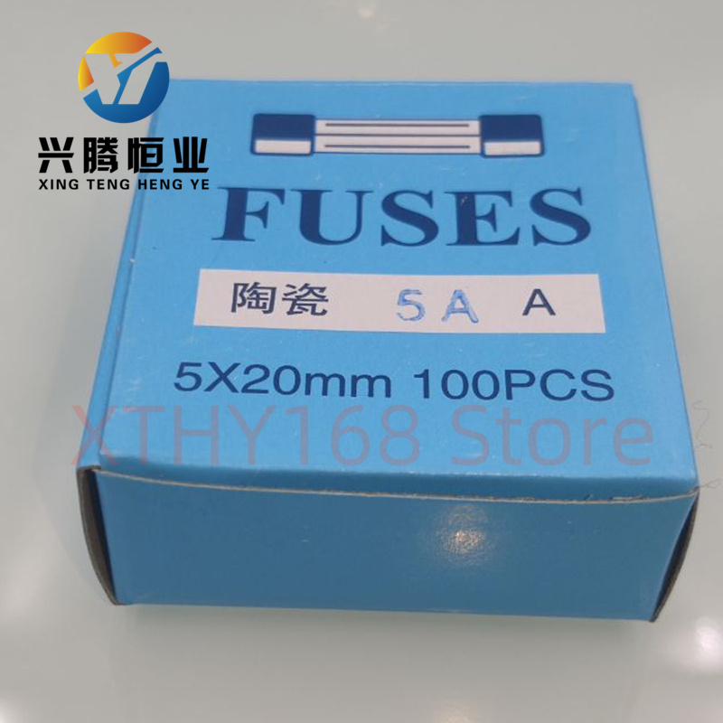 100 Uds fusible cerámico 5*20 fusible cerámico de soplado rápido F 0.5A 1A 1.5A 2A 2.5A 3A 3.15A 4A 5A 6A 6.3A 7A 8A 10A 15A 20A 30A 250V 5*20mm