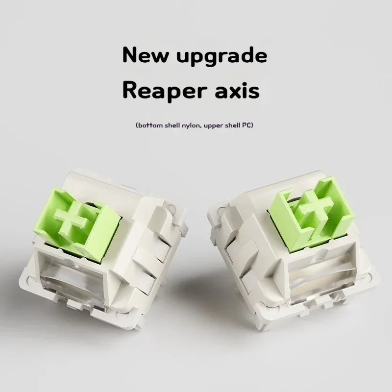 LEOBOG-interruptor lineal Reaper, Teclado mecánico personalizado de 5 pines, 45gf RGB, vástago POM HIFI, lubricado en fábrica, Compatible con teclas MX