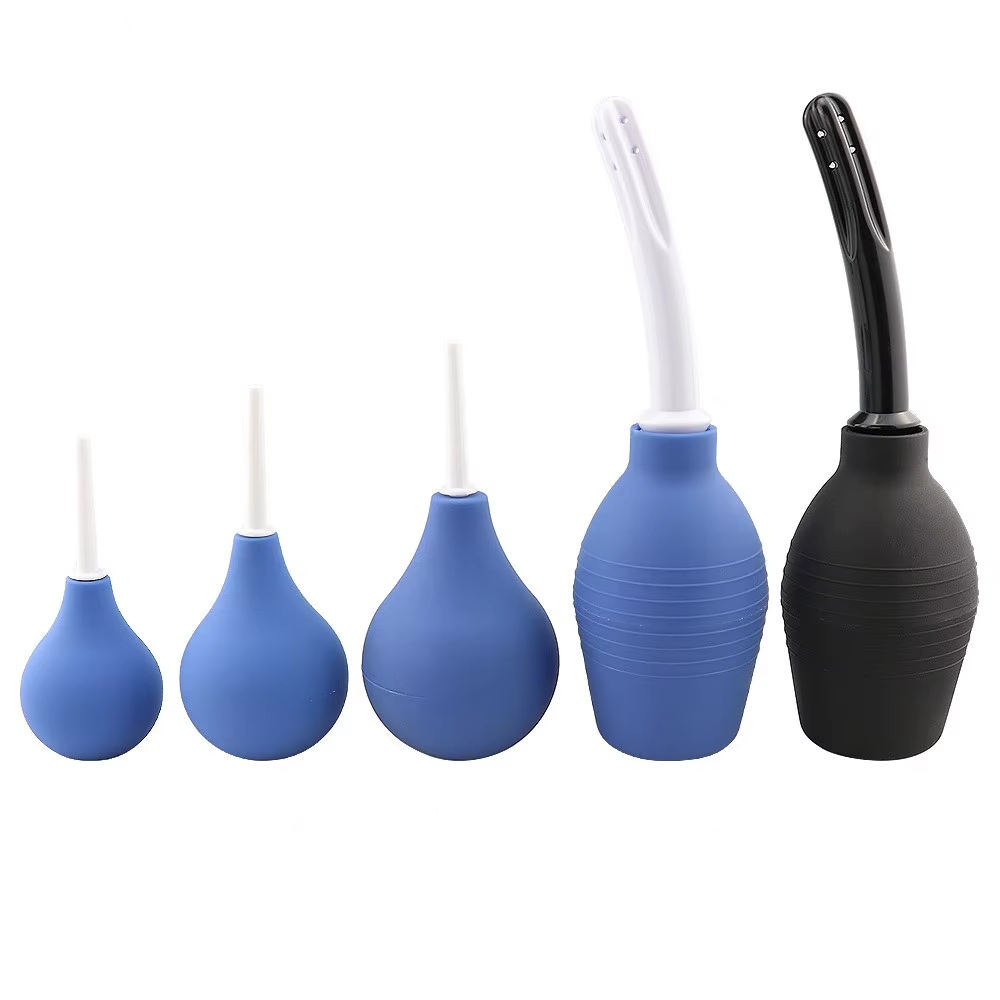 Enema Rectal Shower Cleaning System Silicone Gel Blue Ball for Anal Anus Colon Enema Anal Cleaning Anal Plug Sex Toy 18+ sexshop