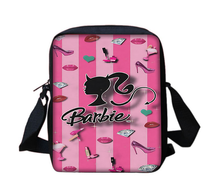 Bolso de hombro con estampado de Barbie para hombre y mujer, bandolera informal para teléfono, bolso de compras