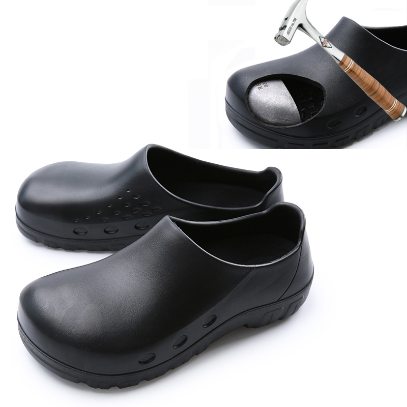 Scarpe da Chef Taglia Grande 48 49 con Punta in Acciaio, Scarpe Antinfortunistiche Indistruttibili, Sandali da Cucina in Gomma Antiscivolo e Resistenti all'Olio