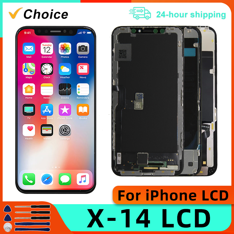 SUPER OLED Für iPhone X XR XS LCD Display 13 Mini 14 PLUS 15 Display Für iPhone 11 12 13 Pro MAX Display Montage