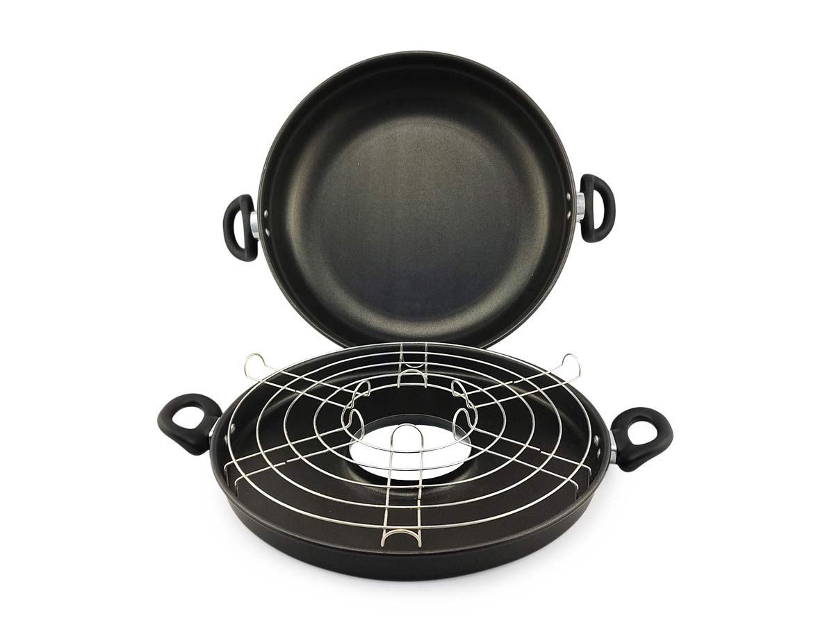 Barbacoa antiadherente roja, estufa de Gas, 29CM, parrilla Chefa, Assa, calienta la cocina sin aceite