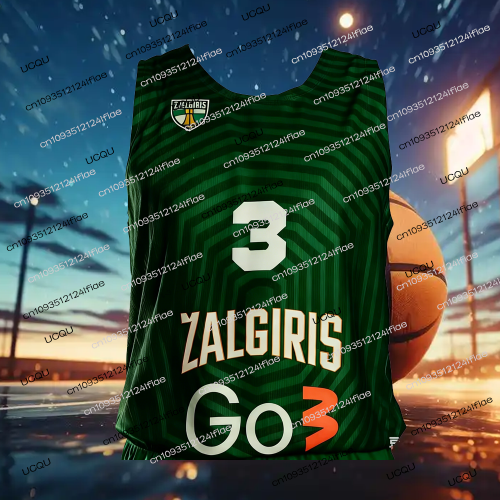 Camiseta de Baloncesto Zalgiris Kaunas 2026 para la Competición Europea - Conjunto Especial de Camiseta de Baloncesto para Fanáticos, Ropa Deportiva para Hombre Adulto, Chaleco para Niños
