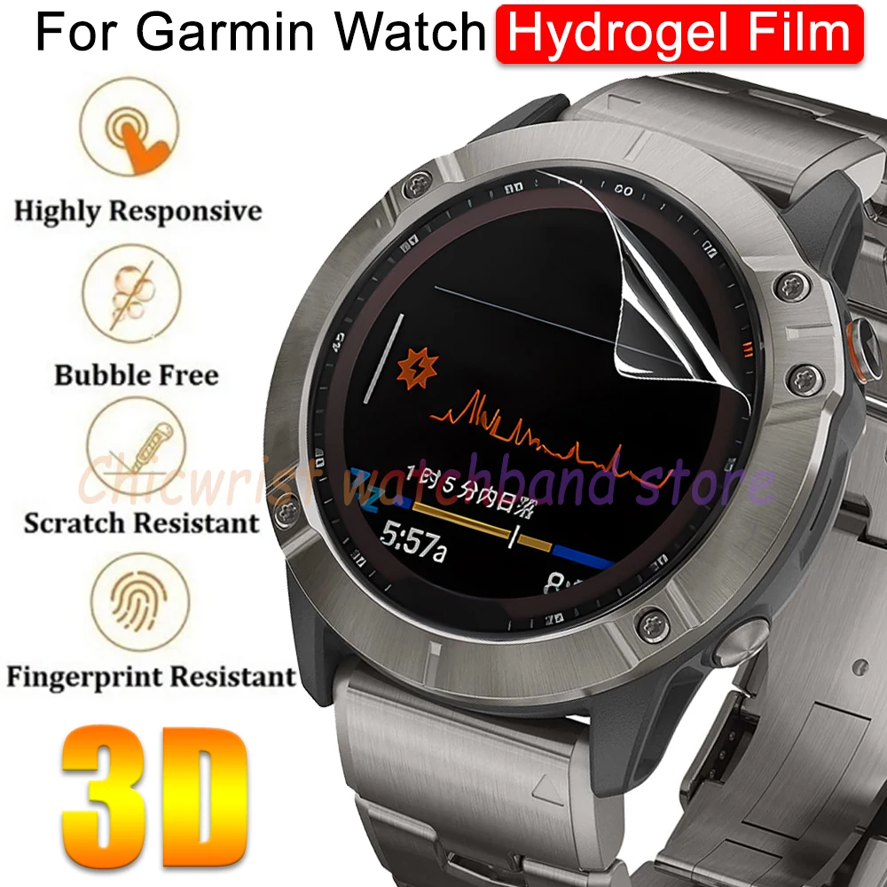 1-5 шт. защитная гидрогелевая пленка для Garmin Fenix 8 E 43/51/47 мм 7X 7S 7 6X 6S 6Pro защита от царапин Fenix 5X 5 Plus