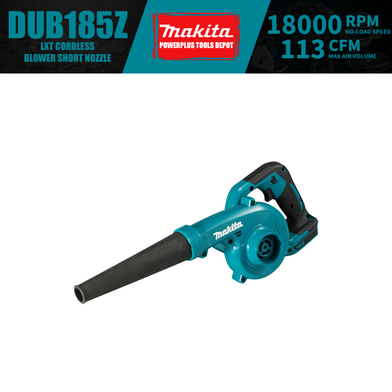 Makita DUB185Z LXT Аккумуляторная воздуходувка с короткой насадкой 18 В Электроинструменты 113CFM