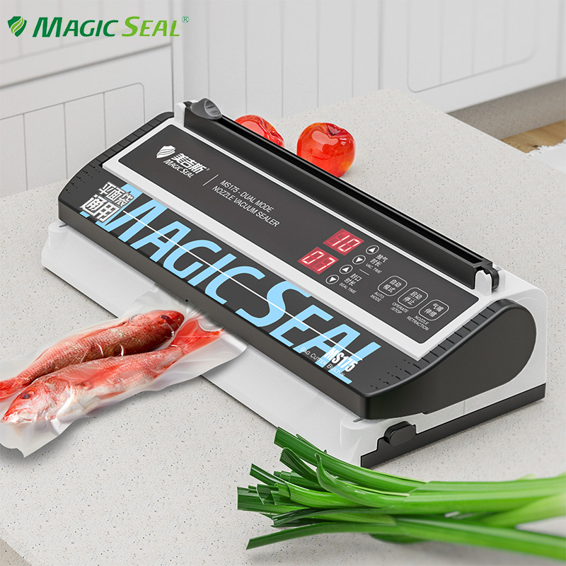 Máquina de envasado al vacío eléctrica para personas mayores, para cocina casera, para sellar máquinas de envasado fresco para conservación de alimentos MS175