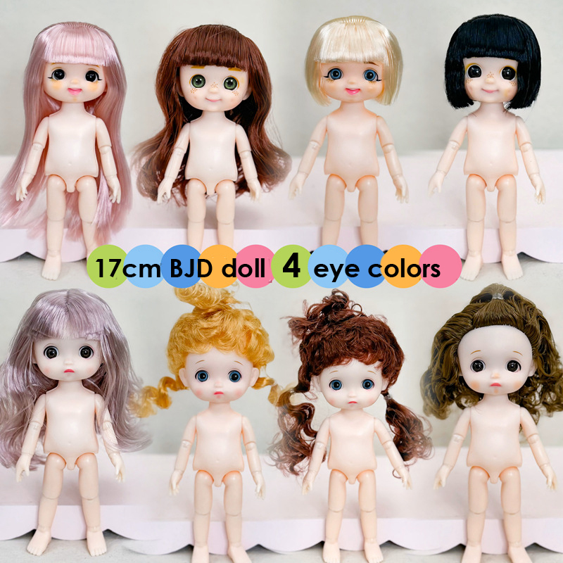 16cm BJD Doll DIY Blue Eyes 13 giunti mobili bambole trucco abbigliamento Casual vestiti con scarpe bambole accessori giocattolo per ragazze regalo