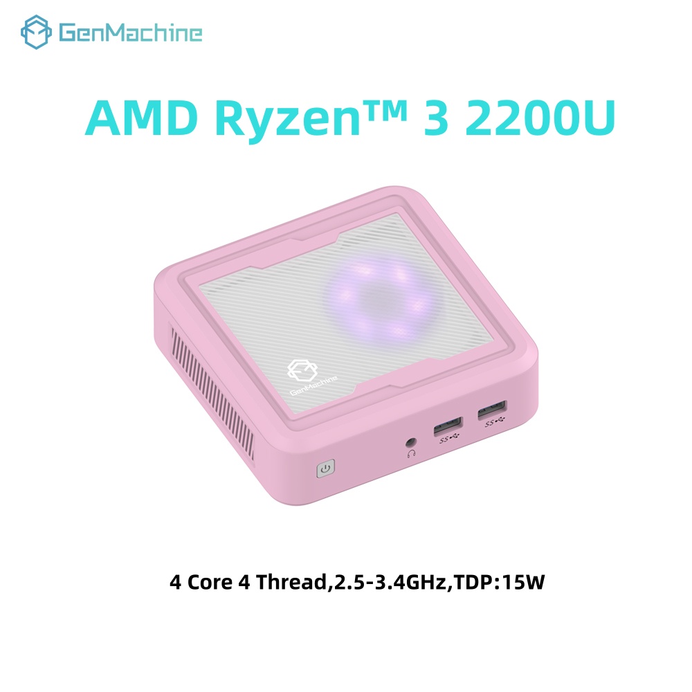 Genmachine AMD Ryzen 3 2200U Мини-ПК 2C 4T Процессор 3,4 ГГц 15 Вт DDR4 NVME SSD Wifi5 Беспроводной игровой компьютер RX Vega 10 Графика