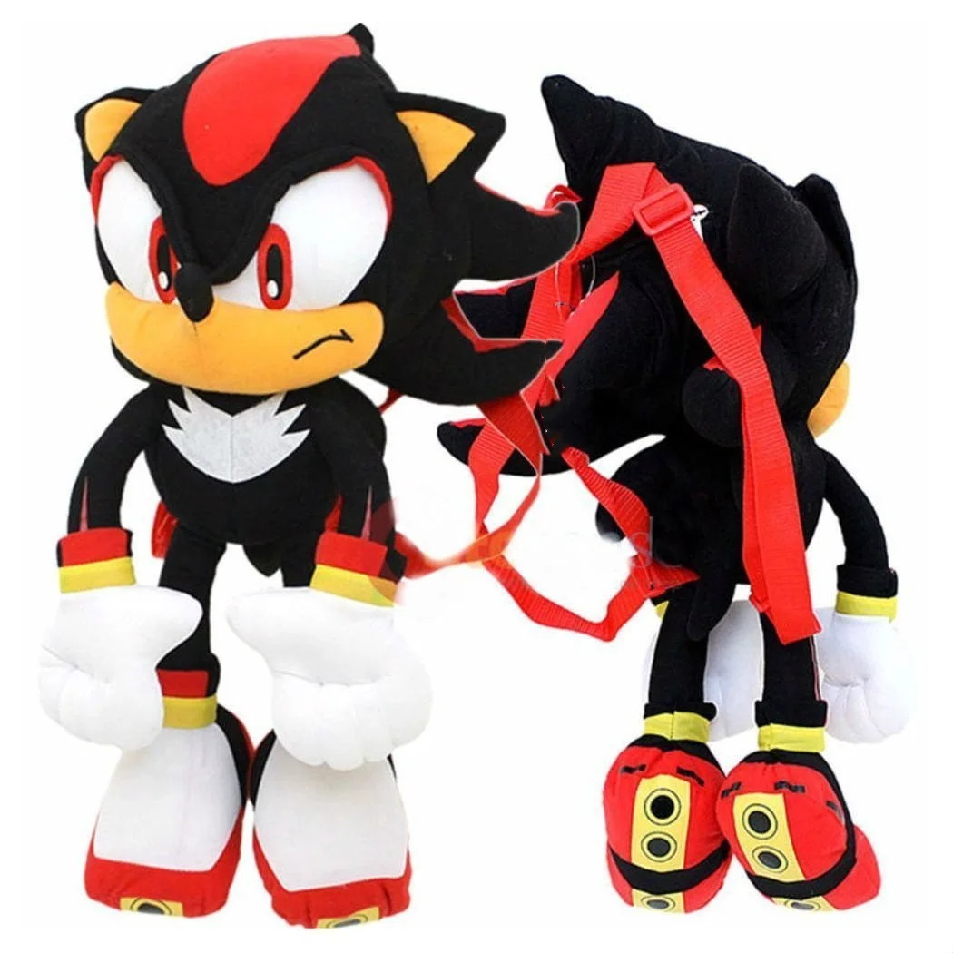 Mochila de Pelúcia Anime, boneca prateada, brinquedo de conforto infantil, sombra preta, aniversário, presente de Natal, 55cm