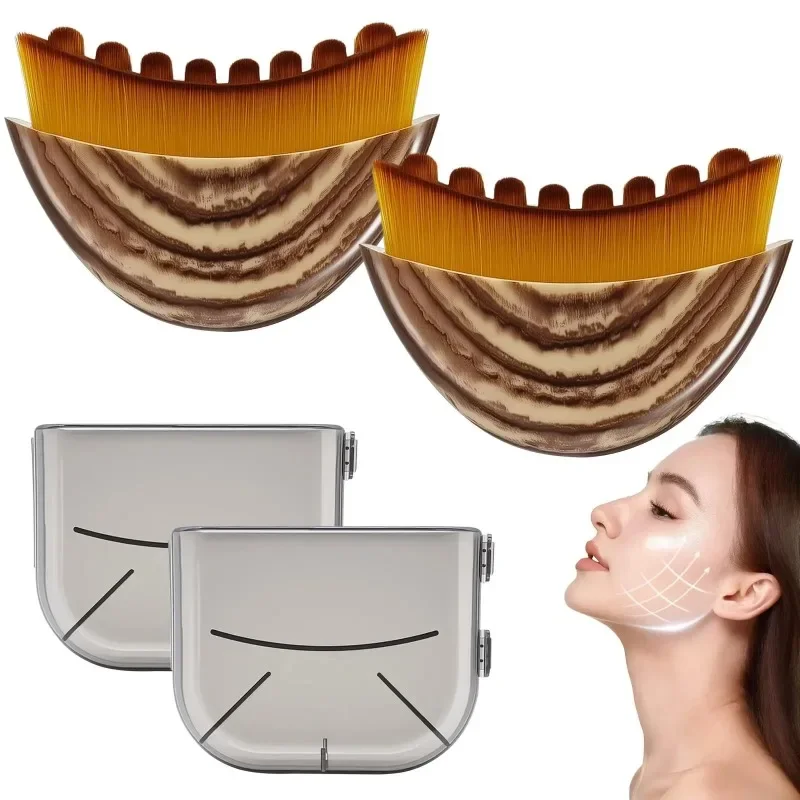 Nuevo cepillo facial para contorno linfático, masajeador de drenaje linfático para la cara, diseñado ergonómicamente para adaptarse a la piel con precisión y comodidad.