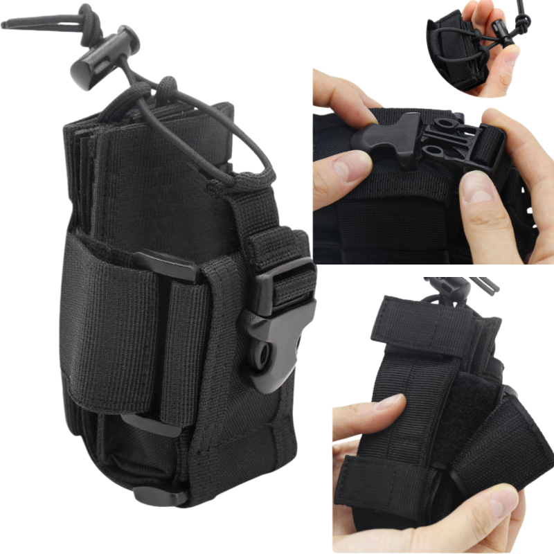 Molle Walkie Talkie Pouch Soft Holster Universal Wireless Radio Door Holder for Motorola Station Cover Contact Device Case