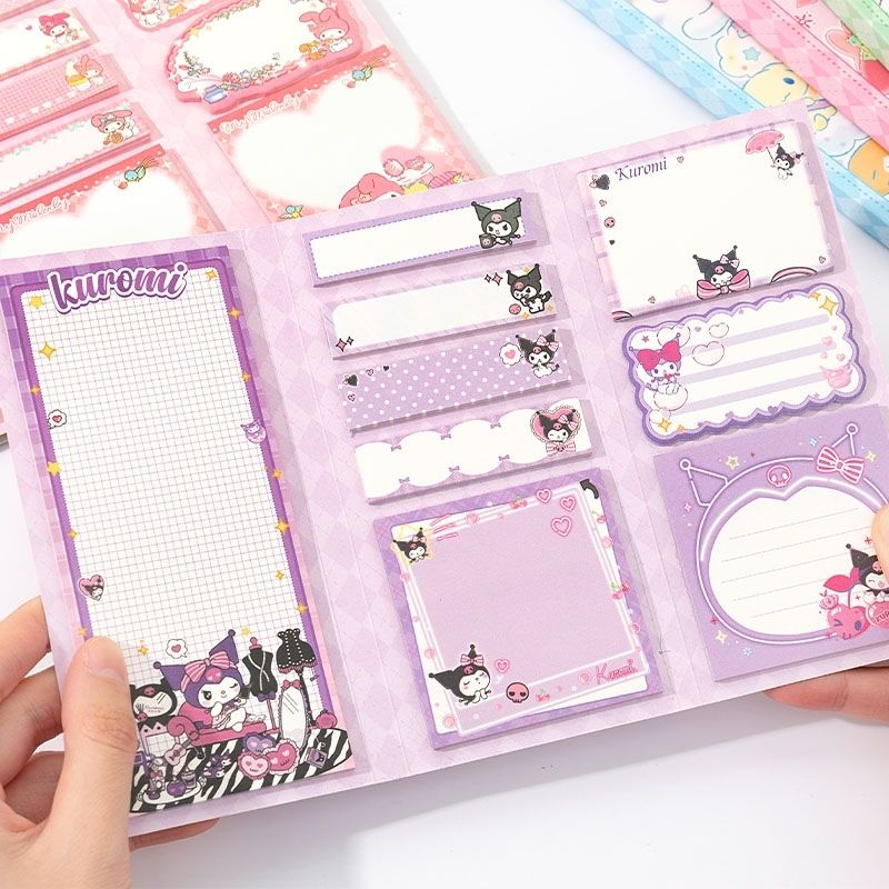 Kawaii การ์ตูน Kuromi วาง Sticky Note น่ารัก My Melody Cinnamoroll Pochacco โน้ตบุ๊คนักเรียนโรงเรียนเครื่องเขียน Office