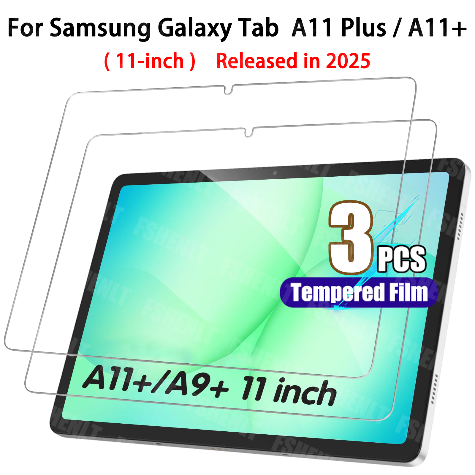 Premium Tempered Glass for Samsung Galaxy Tab A11+ (11-inch) 2025 SM-X230/X235/X236B HD Clear Scratch-Resistant Protective Film