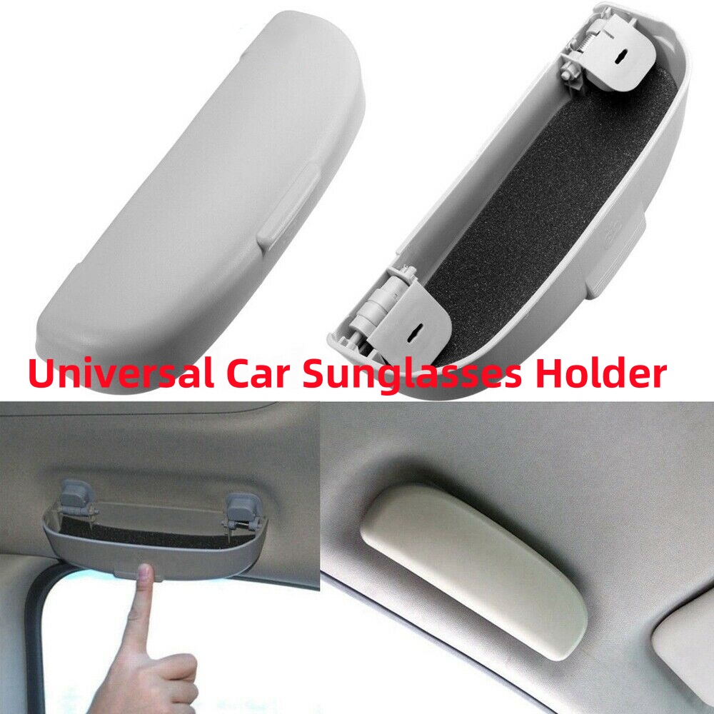 Porte-lunettes de soleil de voiture universel, étui à lunettes, boîte de rangement, accessoires intérieurs automobiles, 1 pièce