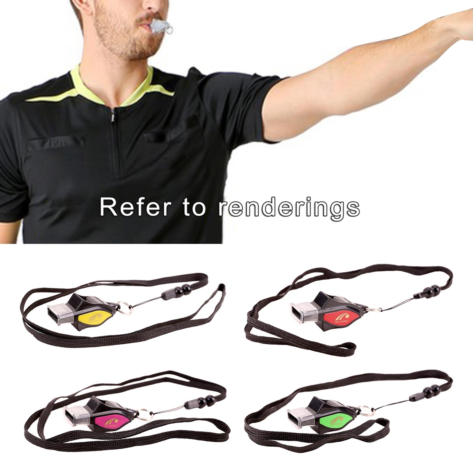 Silbatos deportivos de plástico con cordón para entrenadores, deportes de baloncesto