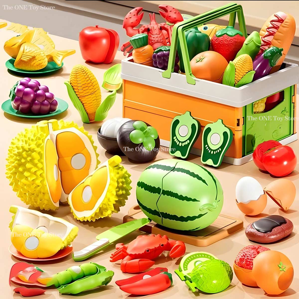 Kinderküchenspielzeug-Set, simulierte Küche, zum Schneiden von Kochgeschirr, simuliertes Früchte, Schneidespielzeug, Kochzubehör für Kinder, Geschenk