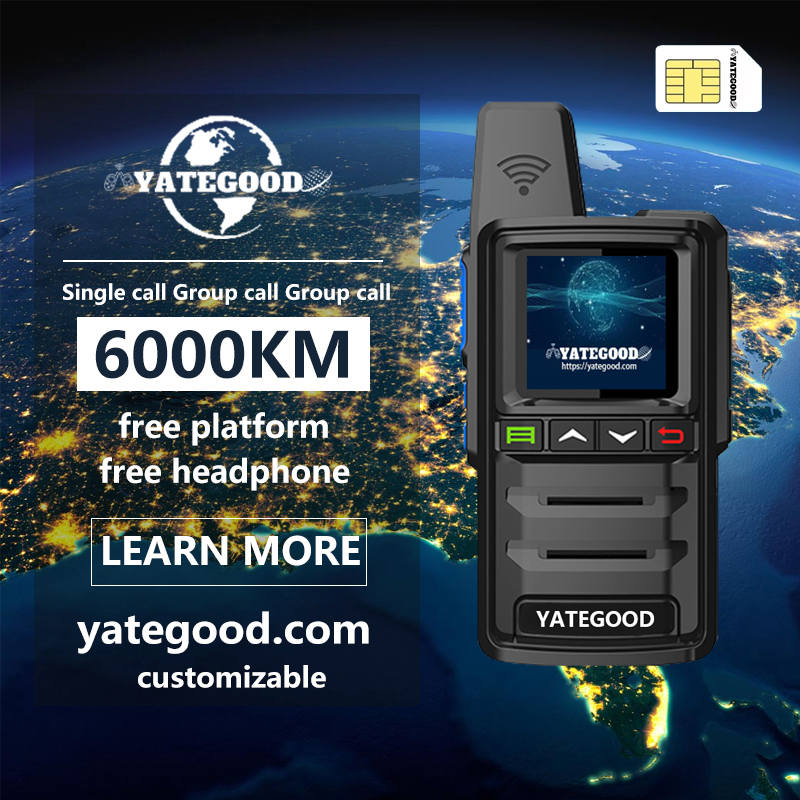 YATEGOOD G380 GPS 5000KM radioaficionado walkie talkie de largo alcance global ptt 4G poc radio100km