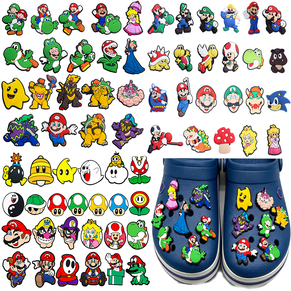 19-200 peças Potdemiel Série Clássica de Personagens de Desenhos Animados em PVC, Acessórios para Calçados DIY, Decorações Destacáveis e Impermeáveis para Sapatos, Presentes