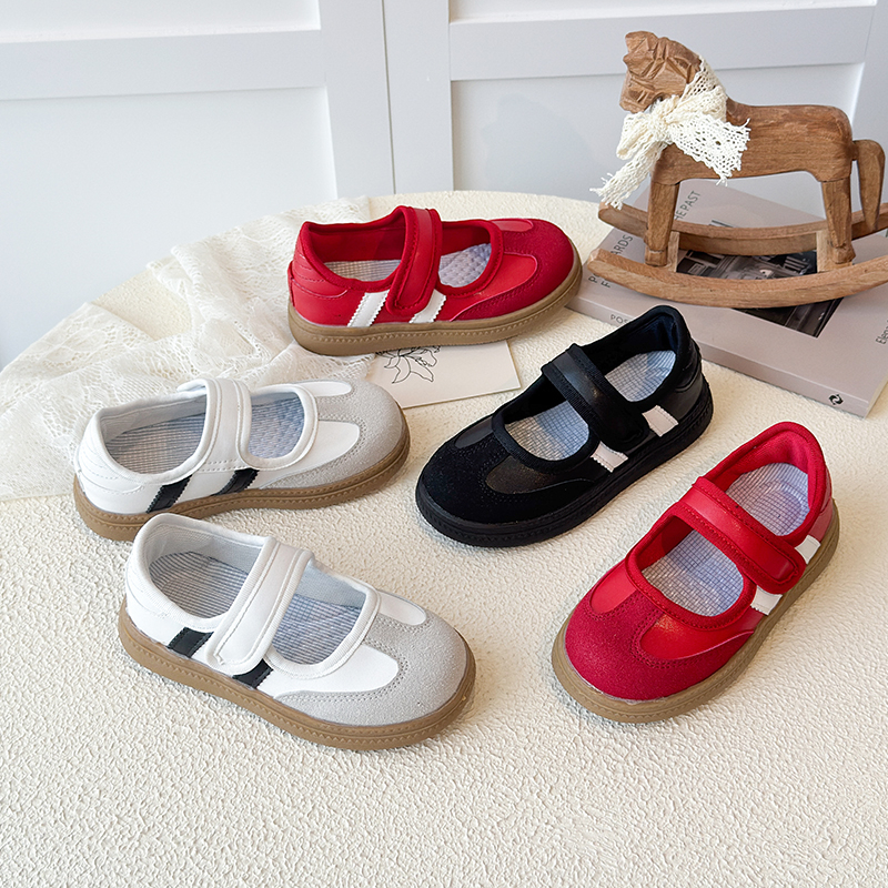 Children's Casual Sneakers for Ages 3-18 Red Boys' and Girls' All-Season Shoes White Soft-Sole Anti-Slip Training Shoes for Kids